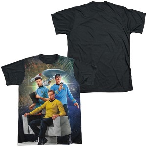 Men's Star Trek Kirk Spock Mccoy Short Sleeve Costume T-Shirt - 1 of 4