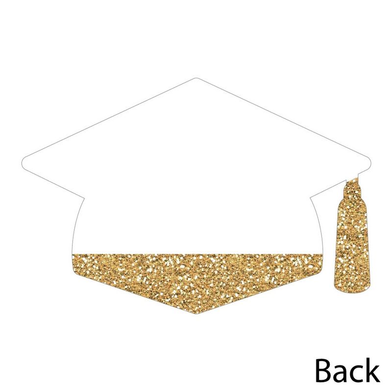 Big Dot of Happiness Gold - Tassel Worth The Hassle - Shaped Thank You Cards - Graduation Party Thank You Note Cards with Envelopes - Set of 12, 5 of 8