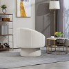 Mid Century Modern Velvet Accent Chair,Living Room Swivel Chair with Cushion and Wood Frame,Upholstered Armchair for Bedroom-Koiai - 2 of 4