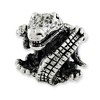 Black Bow Jewelry 3D Alligator Bead Charm in Antiqued Sterling Silver - 3 of 4