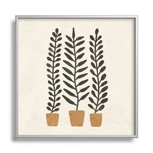 Pauline Stanley Potted Ferns Black Terracotta Metal Framed Art Print - Deny Designs - 1 of 4