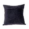 HomeRoots 18" Black and Silver Damask Velvet Throw Pillow With Beads - 4 of 4