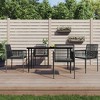 vidaXL Garden Dining Set Black Poly Rattan 5 Piece Seats Many - 2 of 4