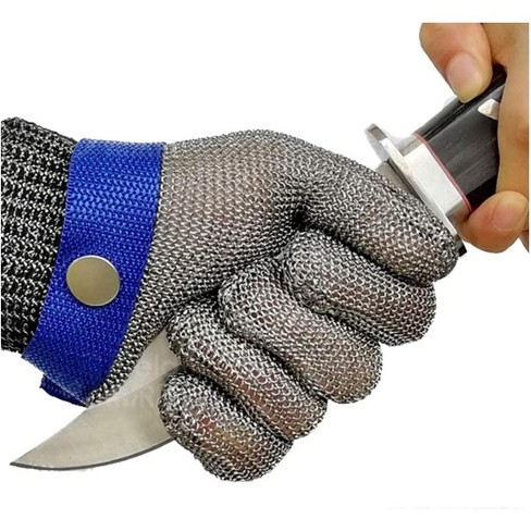 Anti-cut Glove, Knife Proof Cut Resistant Work Gloves, Black Chainmail  Safety Work Glove, Cutting Protective Gloves