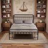 FURNIinspire Beds Vintage Metal Queen Bed Frame Platform Bed with Headboard Footboard , No Box Spring Needed, Silver, 83.54"*60.2"*43.5" - 4 of 4