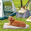 Dog Sleeping Mat Waterproof Dog Crate Pad Bed Mat with Memory Foam Support White\Grey - 4 of 4