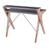 Vynxaria Contemporary Desk - Walnut Wood Frame & Grey Wood Top, Raised Hutch, Fixed Height, 100 lbs Weight Limit - 4 of 4
