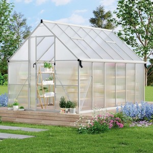 Greenhouse for Outdoors, Heavy-Duty Walk-In Greenhouse Kit with Quick Setup Frame, Roof Vent & Reinforced Structure for Garden Backyard - 1 of 4