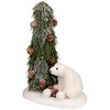 Northlight Frosted Tree and Polar Bear Christmas Decoration - 13" - 4 of 4
