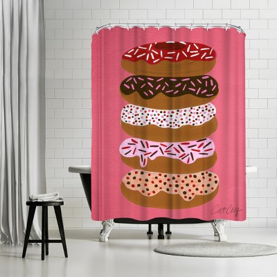 Americanflat Stacked Donuts by Cat Coquillette 71" x 74" Shower Curtain