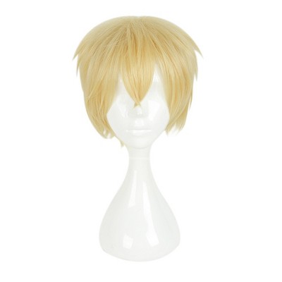 Unique Bargains Women's Cosplay Wigs with Wig Cap 12" Yellow