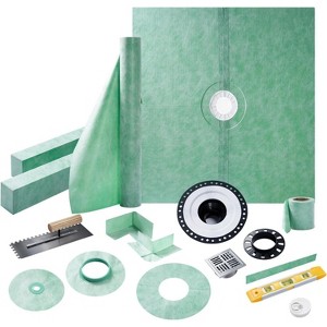 AMERLIFE Shower Curb Kit with Complete Shower Kit - 1 of 4
