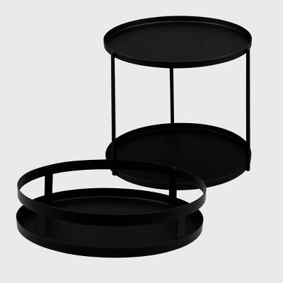 2ct Lazy Susan Tier & Tray Metal - Bullseye's Playground™