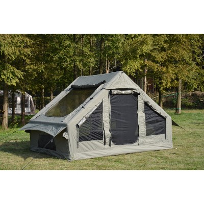 PAGED 9.8 x13ft Camping Tent Inflatable Camping Tents with Mesh and Chimney Window for Fishing, Car Camping, Hiking, Mountaineering