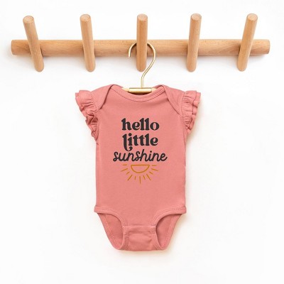 The Juniper Shop Hello Little Sunshine Baby Flutter Sleeve Bodysuit