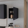 FURNIinspire Utility Storage Cabinets Wall Cabinet, Modern Small Storage Cabinet With Shelves, Door For Kitchen, Bathroom, Black, 13.1"*19.7"*23.6" - 4 of 4
