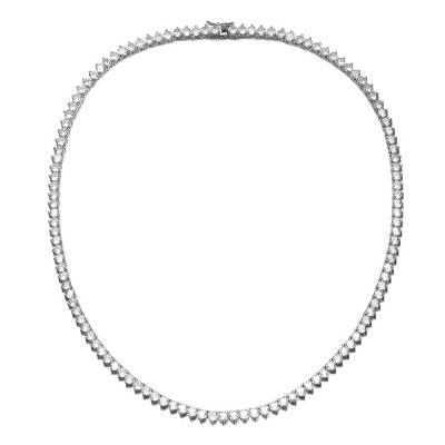 Guili Flawless Tennis Necklace with Clear Cubic Zirconia, designed for a glamorous and sparkling addition to your jewelry collection.