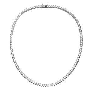 Guili Flawless Tennis Necklace with Clear Cubic Zirconia, designed for a glamorous and sparkling addition to your jewelry collection. - 1 of 3
