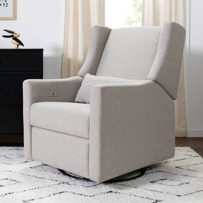 Eco-Weave Grey Performance Swivel Reclining Armchair with USB