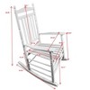 CAVINAS 18" Rocking Chair for Balcony Porch, Classic Wooden Accent Chair with High Backrest - 3 of 4