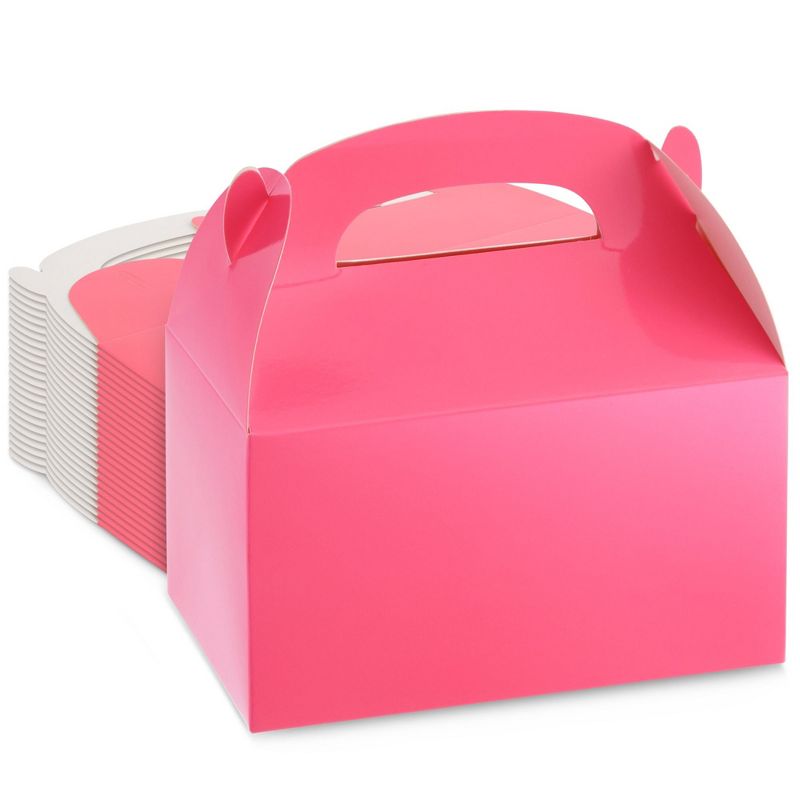 24 Pack Paper Gable Treat Boxes, Neon Party Favor Gift Box for Birthday, Wedding & Baby Shower, 6.2 x 3.5 in, 1 of 9