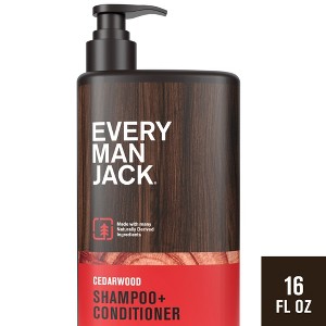 Every Man Jack 2-in-1 Shampoo + Conditioner - Cedarwood - 16 fl oz - 1 of 4