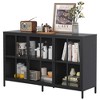 Okak Sideboard Buffet Cabinet, Accent Cabinet with 3 Doors and 4 Shelves, Storage Cabinet for Living Room, Entryway, Hallway, Office， Black - 4 of 4