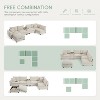 TIRAMISUBEST Oversized Modular Sectional Sofa with Storage Ottoman, Corduroy Couch with Cup Holders and USB Ports - 4 of 4
