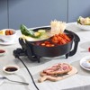 VEVOR Electric Hot Pot, 1360W 5 L Double-flavor Shabu Shabu Pot, Non-Stick Electric Cooker with Divider, Clear Glass Lid, Black - 2 of 4