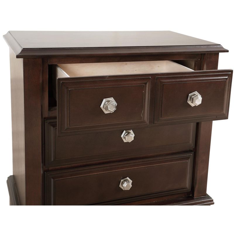 Passion Furniture Ashford 4-Drawer Cappuccino Nightstand (30 in. H x 29 in. W x 17 in. D), 3 of 8