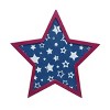 Transpac All American 4th of July Patriotic Red White Blue 4th of July Wall Star Layered Wood Set of 3 - 4 of 4