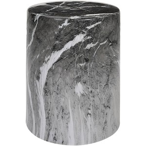 Uttermost Marvel Black White Marbled Ceramic Garden Stool - 1 of 1