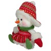Northlight 8" Red and Green Sitting Snowman Girl Christmas Figure - 4 of 4
