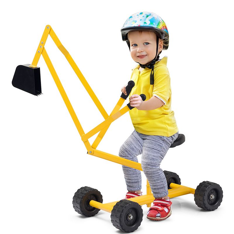 Costway Heavy Duty Kid Ride-on Sand Digger Digging Scooper Excavator for Sand Toy, 1 of 11