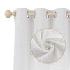 Awesome Home  Linen Blend Privacy and Light Filtering Texture Grommet Pair(2 Panels) - 3 of 4