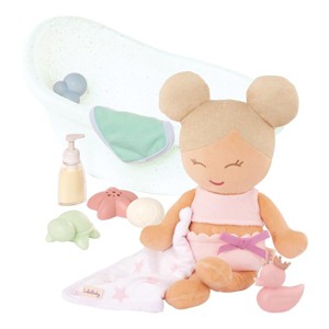 Battat 14" Plush Water Play Baby Doll & Bathtub Set - 1 of 4