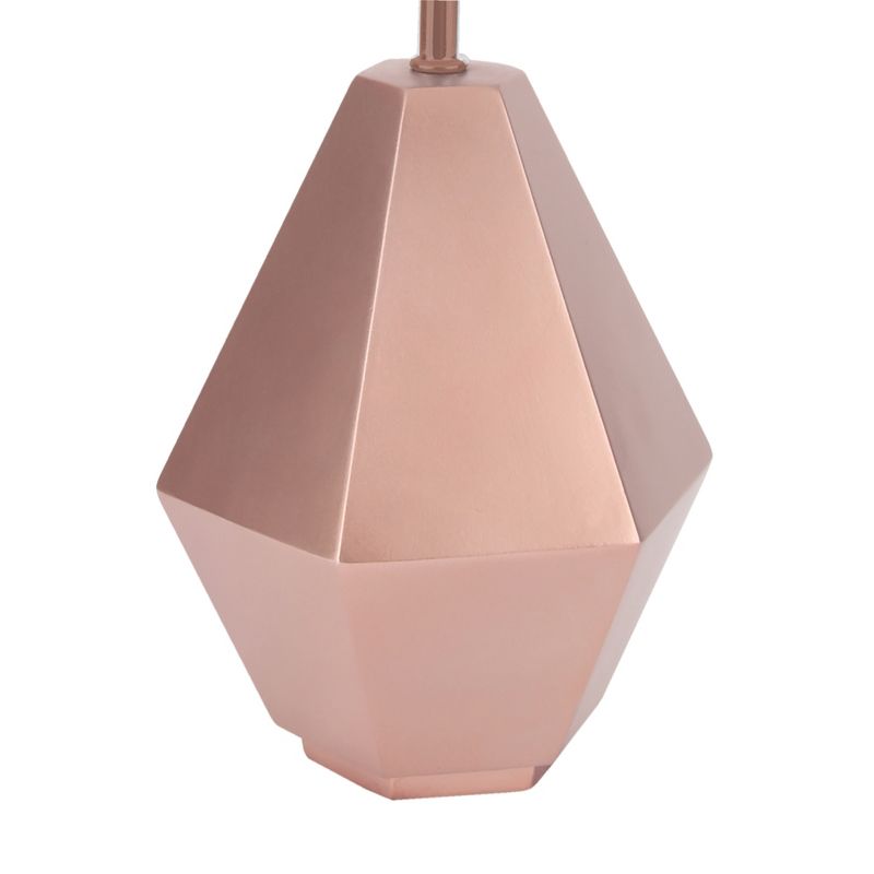 Lambs & Ivy Rose Gold Modern Hexagon Nursery Lamp with Shade & Bulb, 2 of 5