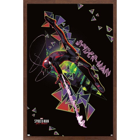 Trends International Marvel's Spider-Man 2 - Group Framed Wall Poster  Prints Mahogany Framed Version 14.725 x 22.375