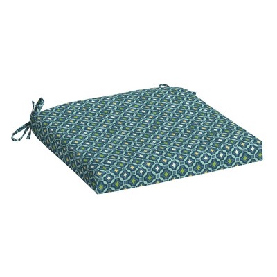 Arden Selections 18" x 19" Alana Tile Outdoor Seat Pad Blue