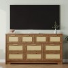 59" Rattan 10-Drawer Dresser w/ Anti-Tip,Modern Farmhouse Storage Organizer for Bedroom/Living Room/Entryway/Hallway - 4 of 4