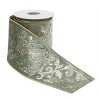 Ornate Glittered Wired Ribbon 4" x 5 Yds. - 2 of 3