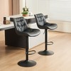YOUNIKE Adjustable Swivel Counter Height Bar stools Set of 2 Modern Leather Island Barstools Seat Size 19.69"Wx15.75"Dx(22.83-32.28)"H - 2 of 4