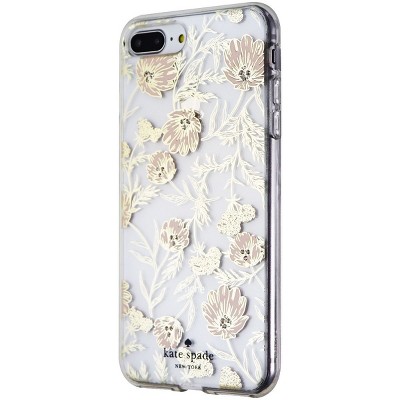 Case Mate licensed - Kate Spade Hybrid Case for iPhone 8 Plus / 7 Plus - Clear / Pink Blossoms / Gems