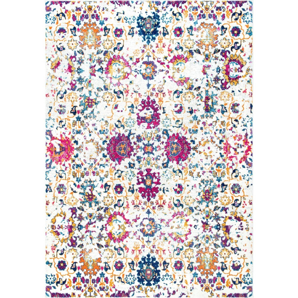 4'x6' Floral Damask Rosemary Area Rug - nuLOOM