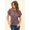 WEST K Women's Bailey Tie Front Dolman Blouse - 4 of 4