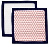 Bacati - Emma Aztec Print Coral/Navy Triangles Muslin 2 pc Security Blankets - 4 of 4