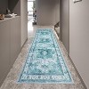 Washable Runner Rugs, Floral Vintage Distress Rugs, Traditional Medallion Non-Slip Foldable Stain-Resistant Soft Low Pile Rugs - 3 of 4