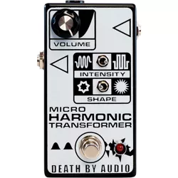 DEATH BY AUDIO Micro Harmonic Transformer Fuzz Effects Pedal Black and White