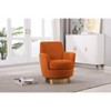 Lyngins Teddy Barrel Swivel Accent Chairs,Upholstered Arm Chairs with Gold Stainless Steel Base for Living Room,Bedroom - 2 of 4