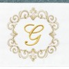 Linum Home Textiles 100% Turkish Cotton MONICA Gold Thread 2PC Embellished Hand Towel Set - 3 of 3